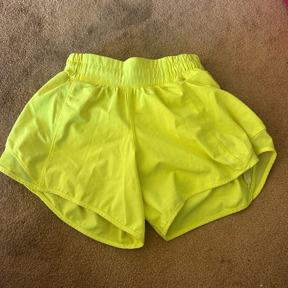 Lululemon Athletica Neon Yellow Athletic Shorts